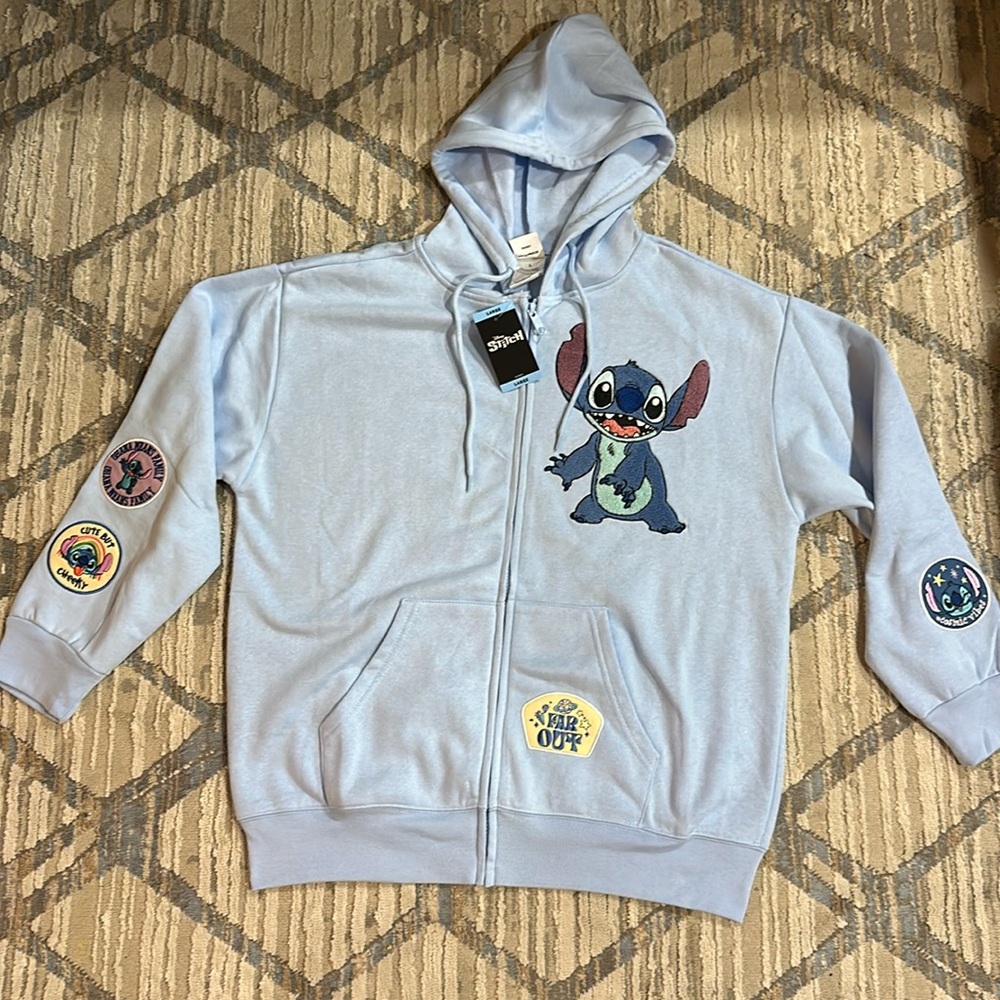 NWT • Disney • stitch zip-up hoodie